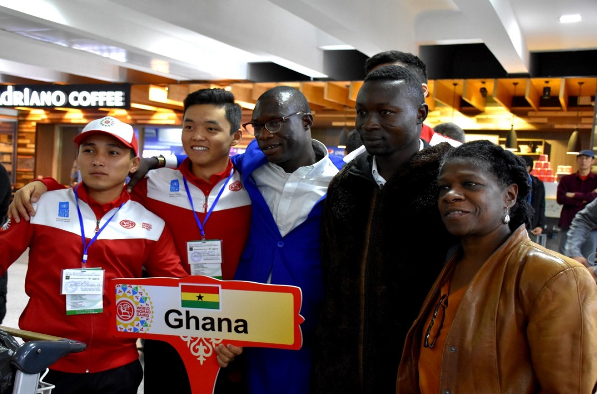 Participants of the III World Nomad Games arrive in Bishkek